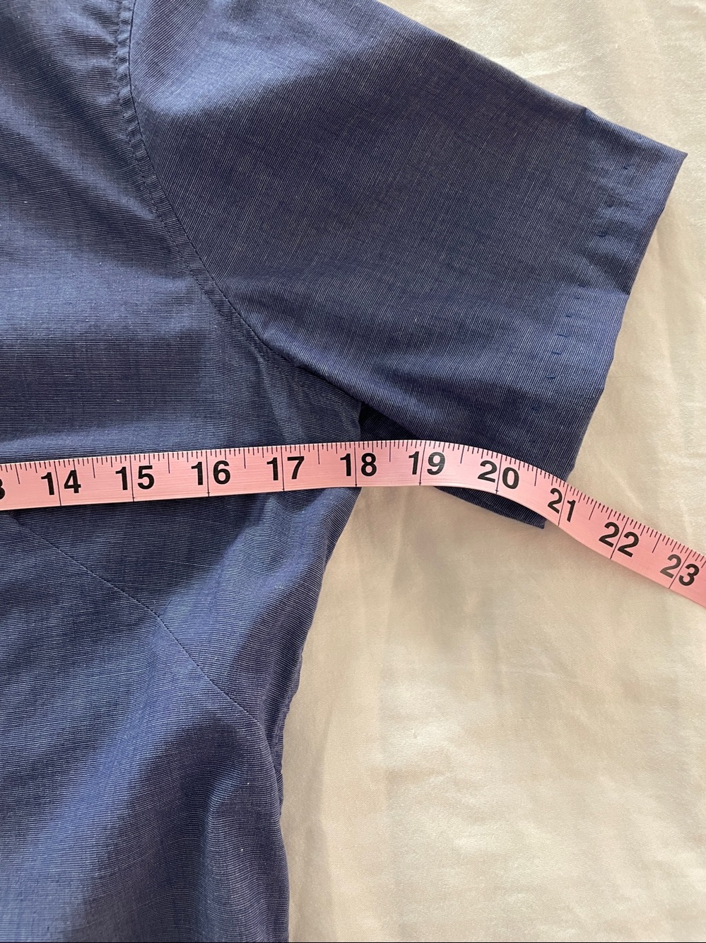 Banana Republic NO IRON Cotton Short Sleeve Button Down Shirt Top Blue - Picture 6 of 8
